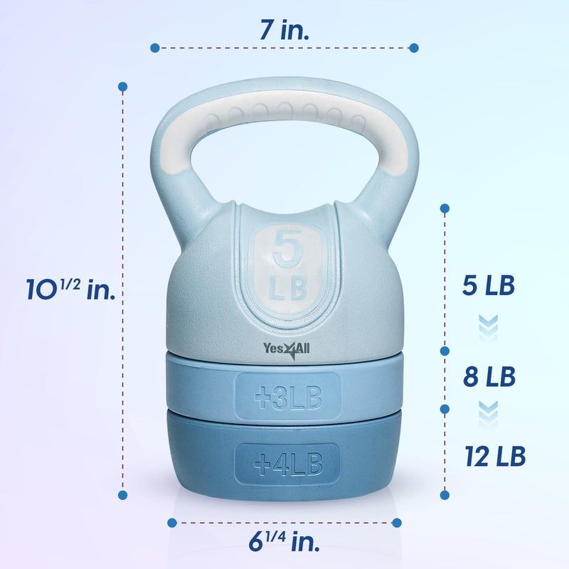 Yes4All Kettlebell Sets  Adjustable Kettlebell Set for Strength Training  Kettlebells Adjustable Weight for Versatile Workouts - Image 4