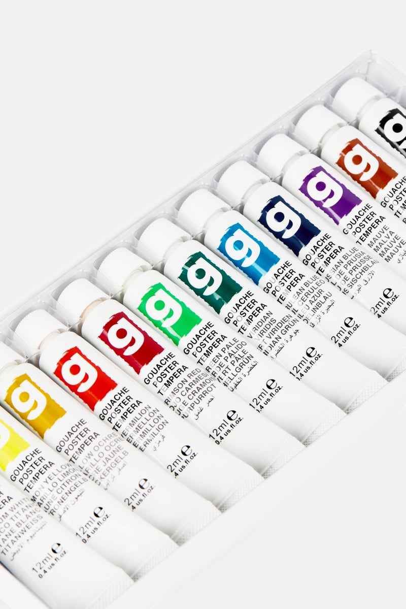 Toys For Less 12 Pcs Artix Tempera Paints Set 12ml, Multicolor - Image 2