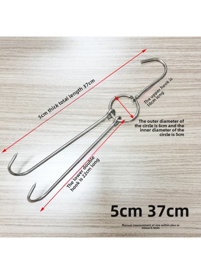 Factory Direct Kitchen Commercial Hook And Loop Roast Hook Rack Roast Chicken Roast Meat Hook Roast Duck Roast Duck Roast Goose Stainless Steel Fork-Color:10 Pieces For Hanging Goose 5cm 37cm  - Image 1