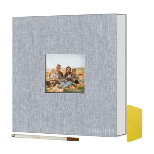 Parssufy® Self Adhesive Photo Album Scrapbook Album 20 Sheets/40 Double Sided Pages DIY Photo Album for 4x6 5x7 8x10 Pictures For Family Portraits Wedding Anniversary Birthday Memory Book - Image 1