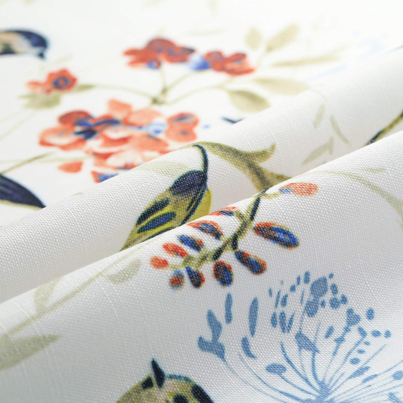 VOGOL Curtain Tier & Valance Set for Living Room, Farmhouse Valances for Kitchen Window, Birds Curtain Tier for Small Windows, Rod Pocket, 52 x 18 & 30 x 36, 3 Pieces - Image 5