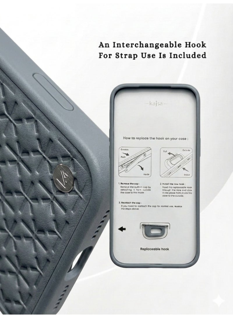 KAJSA Premium Shockproof Camera Protection Case – Luxury Texture Finish with Aluminium Lens Frame 17 pro Max - Image 2