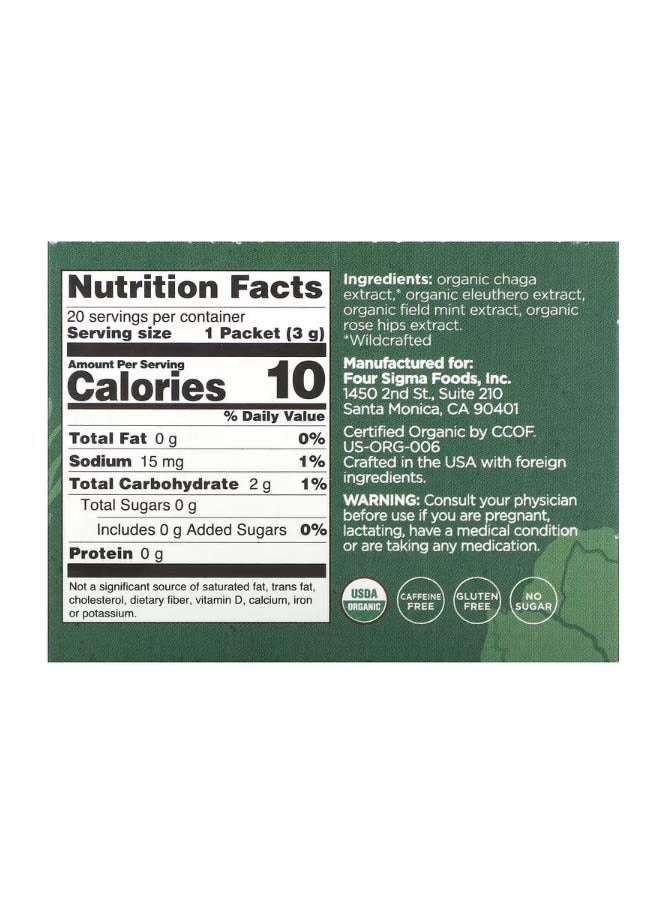 Four Sigmatic Protect Organic Elixir Mix With Chaga Mushroom And Eleuthero 20 Packets 0.1 oz 3 g Each - Image 2