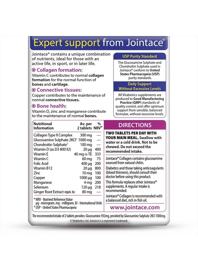 JOINTACE Vitabiotics Jointace Collagen Tablets 30 Capusles - Image 2