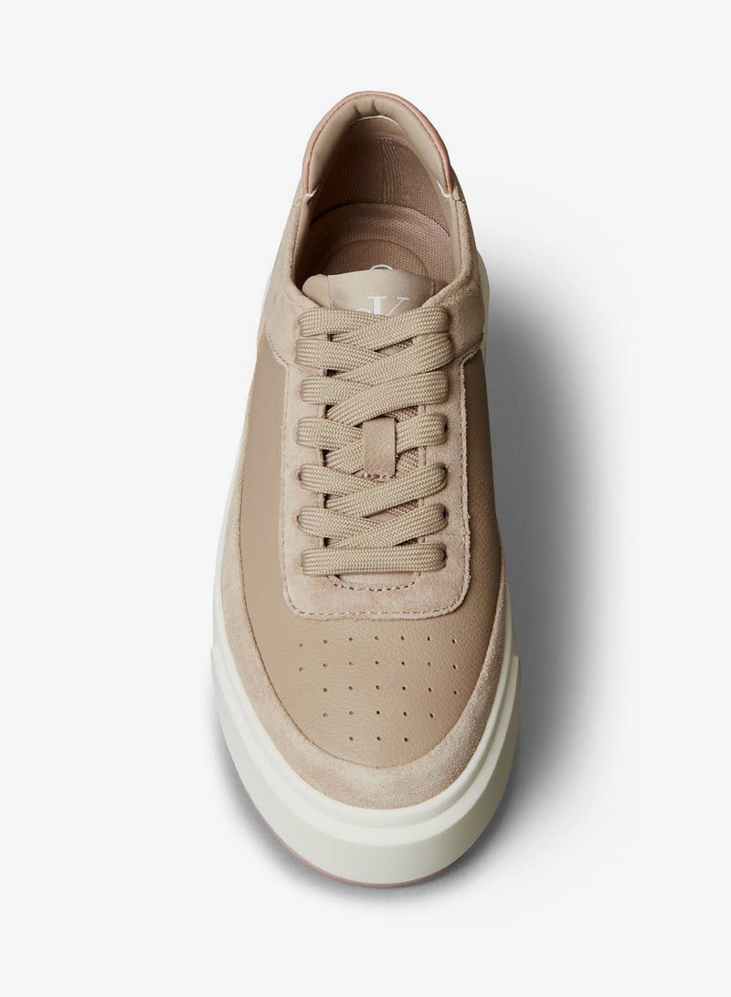 Calvin Klein Jeans Leather And Suede Signature Sneakers - Image 4