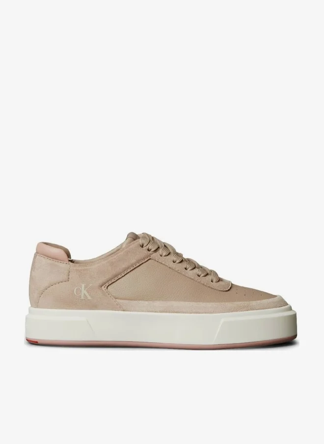 Calvin Klein Jeans Leather And Suede Signature Sneakers