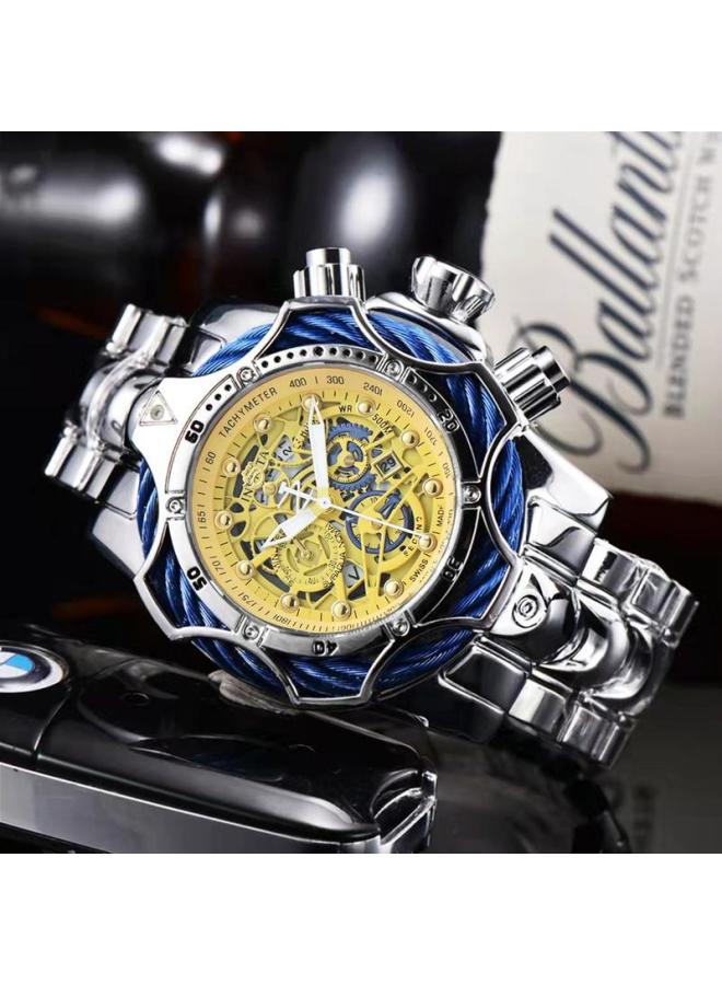 Men's Punk Style Round Dial Quartz Watch Fashion Watch For