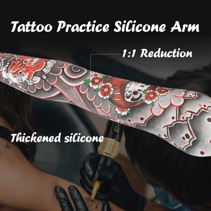 TAIDU Tattoo Soft Silicone Practice Arm,High Simulation Tattoo Practice Tattoo Arm Skin,Easy to Color Waterproof,1:1 Reduction Durable Practice Training Arm,White - Image 4
