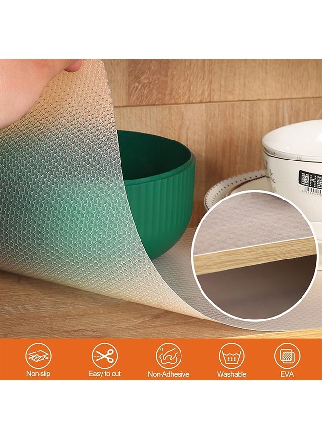 HOME-MART EVA Shelf Mats for Kitchen 30x500cm Shelf Liner Non Adhesive Plastic Clear Cabinet Non-Slip Drawer Liners for Storage, Pantry, Cupboard, Pantry Shelf - Image 3