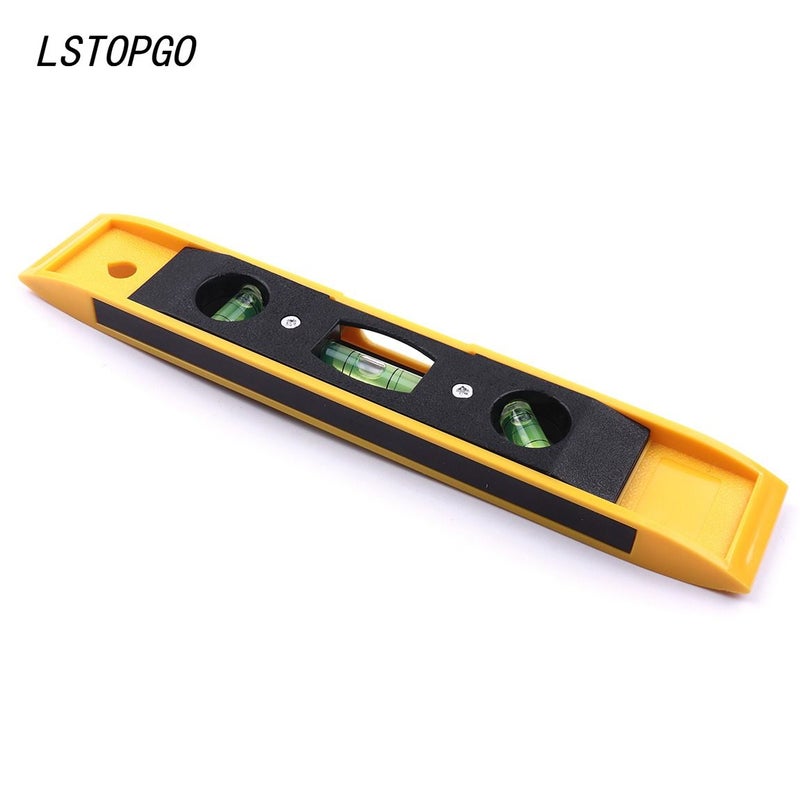 Orange Plastic Shell Portable Spirit Level Woodworking Plumbing Leveling Tool 3 Direction Bubbles - Image 3
