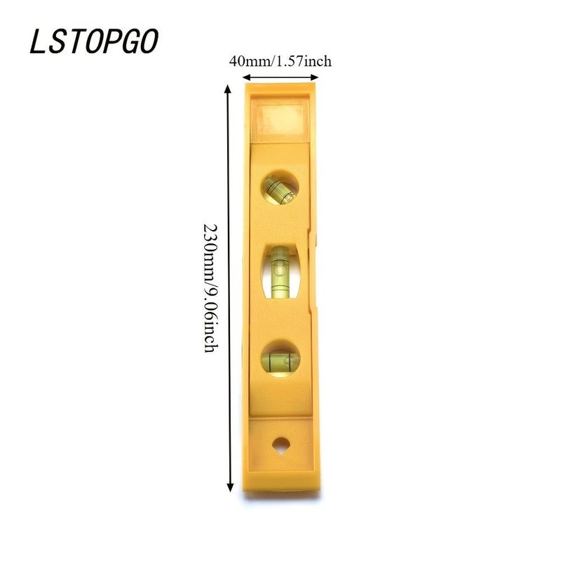 Orange Plastic Shell Portable Spirit Level Woodworking Plumbing Leveling Tool 3 Direction Bubbles - Image 2