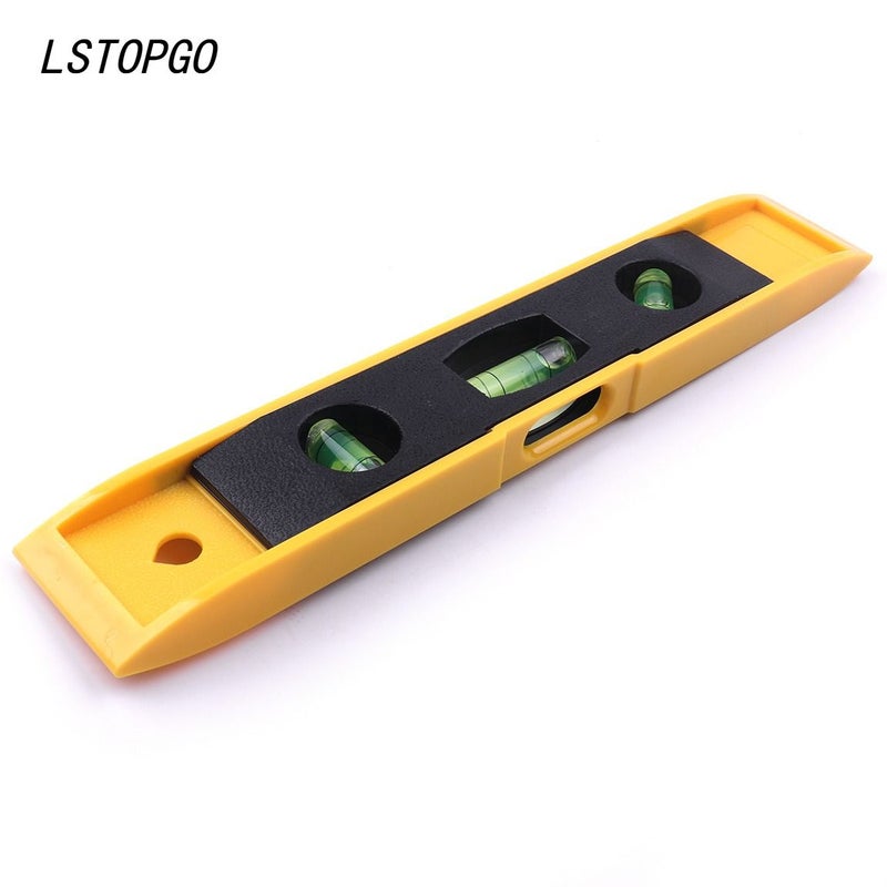 Orange Plastic Shell Portable Spirit Level Woodworking Plumbing Leveling Tool 3 Direction Bubbles - Image 4