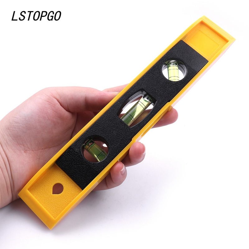 Orange Plastic Shell Portable Spirit Level Woodworking Plumbing Leveling Tool 3 Direction Bubbles - Image 5