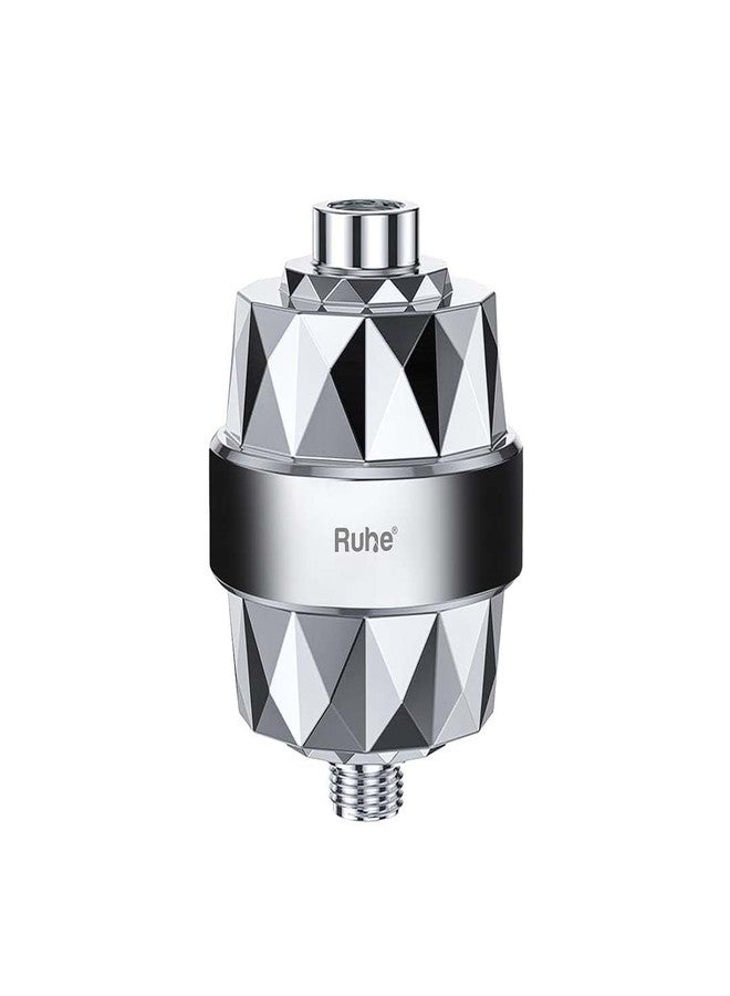 روهي فلتر مياه Ruhe® Cleanza ومنعم المياه العسرة للصنبور والدش | جهاز تنقية المياه لحوض المطبخ والحمام، مقاس عالمي، سهل التركيب، فضي - Image 1