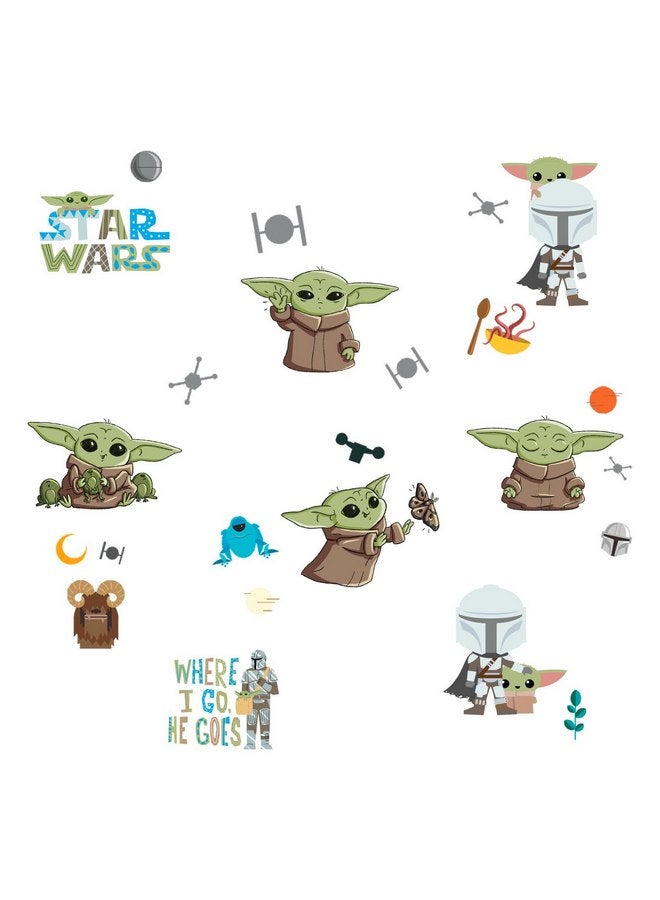 RoomMates RMK4805SCS The Child Illustrated Peel and Stick Wall Decals, Green, Brown, Blue - Image 1