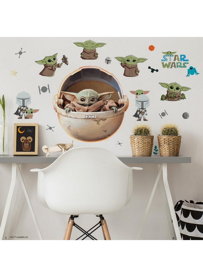 RoomMates RMK4805SCS The Child Illustrated Peel and Stick Wall Decals, Green, Brown, Blue - Image 3