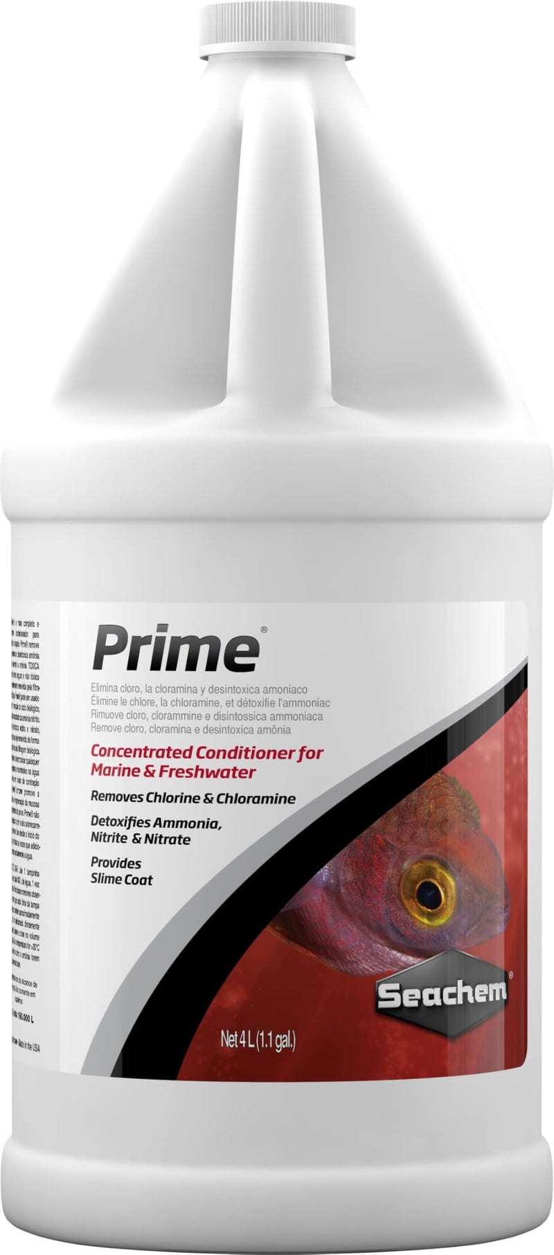 Seachem Prime Fresh and Saltwater Conditioner - Chemical Remover and Detoxifier 1 gal - Image 1