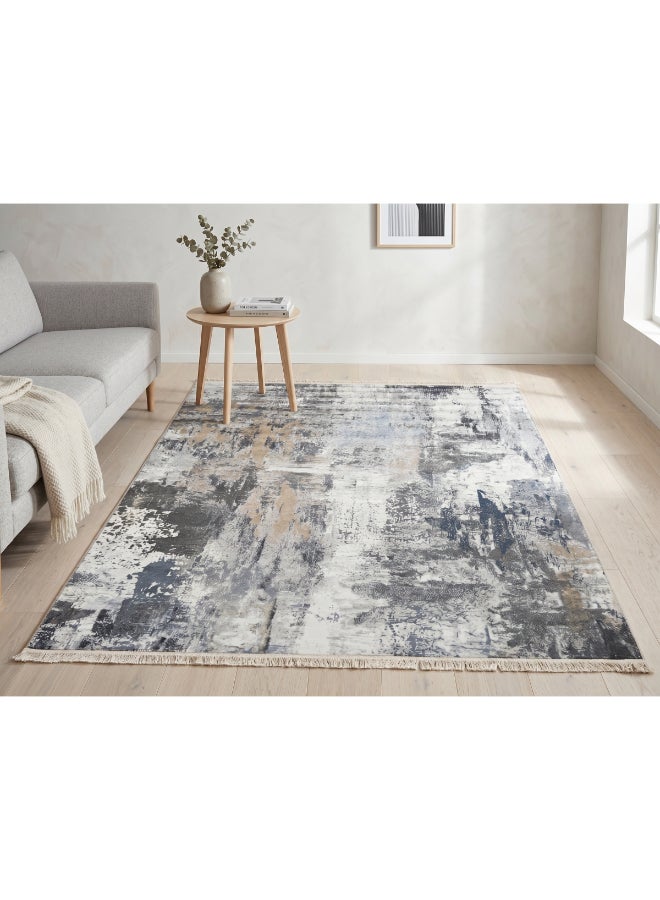 Spectra Home Carpet Rug with Anti-Slip Backing | Printed Arancol Design - Grey & Beige | Size - 180x280 cm - 6x9.2 ft | For Large Family Room, Living Room, Bedroom with King Beds, 6-8 Seater Dinning Area, Entry Hallways & Foyers - Image 4