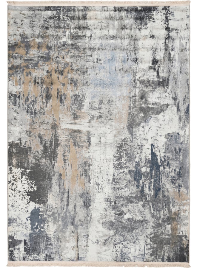 Spectra Home Carpet Rug with Anti-Slip Backing | Printed Arancol Design - Grey & Beige | Size - 180x280 cm - 6x9.2 ft | For Large Family Room, Living Room, Bedroom with King Beds, 6-8 Seater Dinning Area, Entry Hallways & Foyers - Image 1