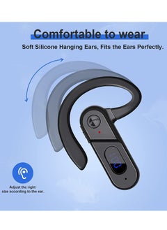 Excefore Bluetooth Wireless Headphones, Bone Conduction Headphones Bluetooth, Wireless Bluetooth LED Power Display Microphone, Sweatproof Sports Headset for Running, Cycling, Gym, Driving  - Image 3