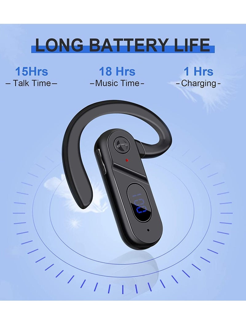 Excefore Bluetooth Wireless Headphones, Bone Conduction Headphones Bluetooth, Wireless Bluetooth LED Power Display Microphone, Sweatproof Sports Headset for Running, Cycling, Gym, Driving - Image 4