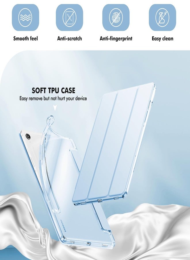 INFILAND Case for Samsung Galaxy Tab S10 FE/ S9 FE 5G 10.9 Inch/Tab S9 11 Inch with S Pen Holder, Slim Clear Protective Cover Support Auto Wake/Sleep (Blue) - Image 4