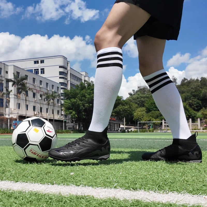 Up run Soccer Cleats for Mens Womens High Tops Lace Up Unisex Football Shoes Indoor Turf Soccer Shoes AG FG TF for Beginners to Advanced Players - Image 2