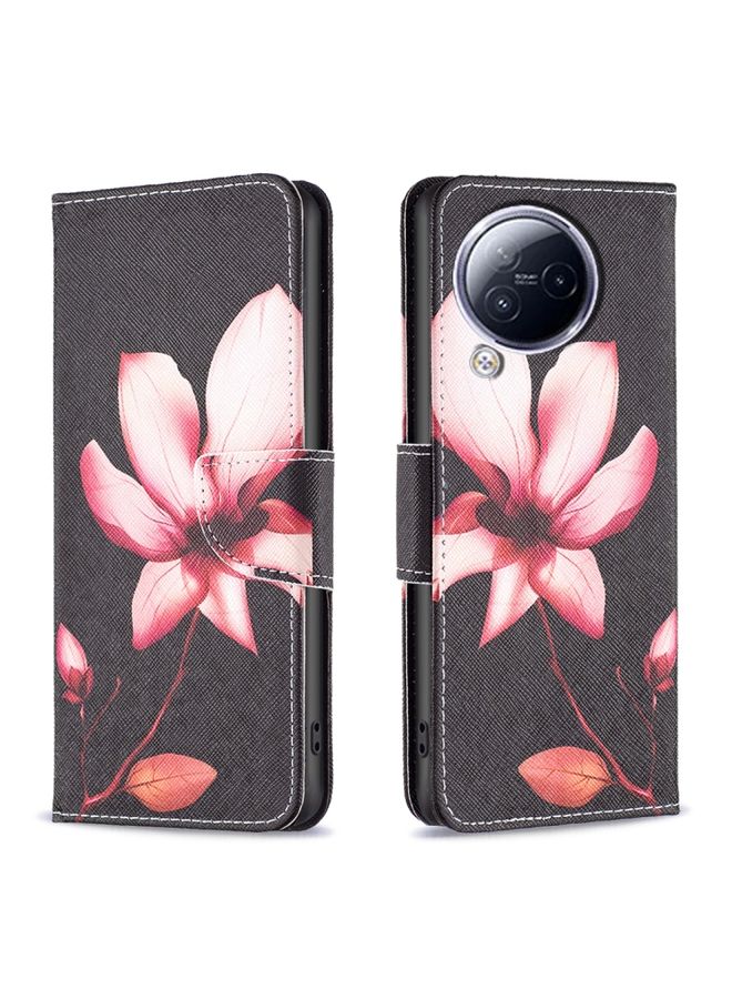 HuHa Case Cover For Xiaomi Civi 3 5G Colored Drawing Pattern Leather Phone Case Lotus 