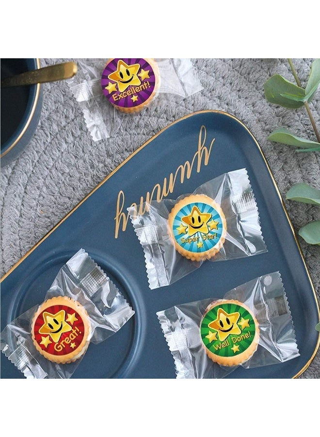 2 Roll Reward Stickers, 1000pcs Star Reward Stickers, Self Adhesive Labels Stickers, 8 Different Design, Suitable for Kids Teacher Adults Parents Classroom School Work Study Training Award Gifts - Image 2