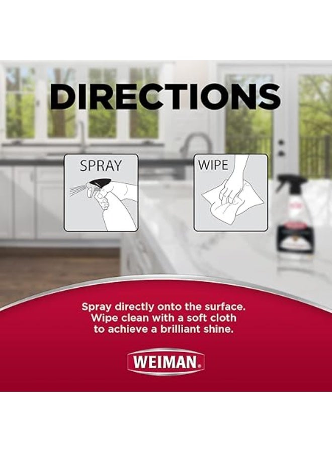 Weiman Quartz Countertop Cleaner and Polish - Clean & Shine Your Quartz Countertops Islands and Stone Surfaces with UV Protection - Image 5
