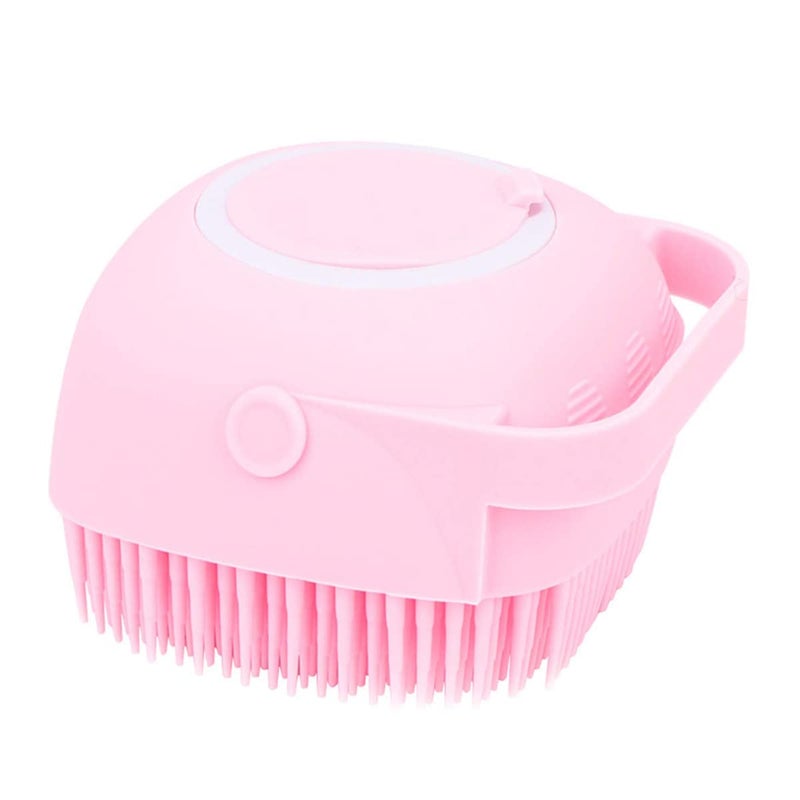 Avenn Avenn Silicon Massage Bath Brush Shower Brush Scalp Bathing Brush For Cleaning Body Scrubber Cleaner Massager with Shampoo Dispenser Wash Shampoo Soap Dispenser Tool Body for Skin Massage Brush For Kids Men and Women Multicolor - Image 1
