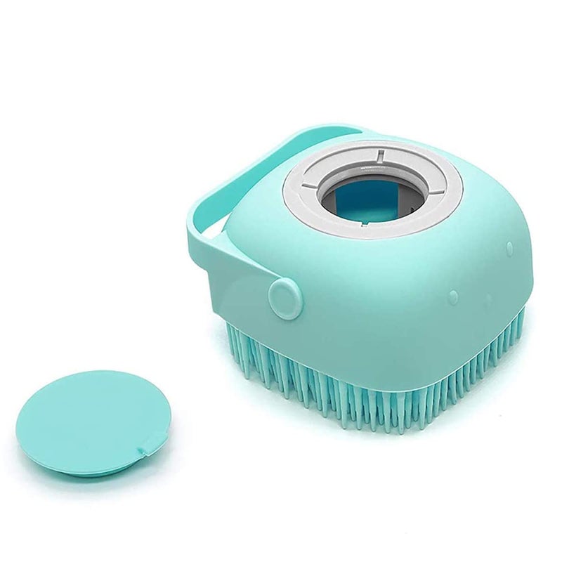 Avenn Avenn Silicon Massage Bath Brush Shower Brush Scalp Bathing Brush For Cleaning Body Scrubber Cleaner Massager with Shampoo Dispenser Wash Shampoo Soap Dispenser Tool Body for Skin Massage Brush For Kids Men and Women Multicolor - Image 2