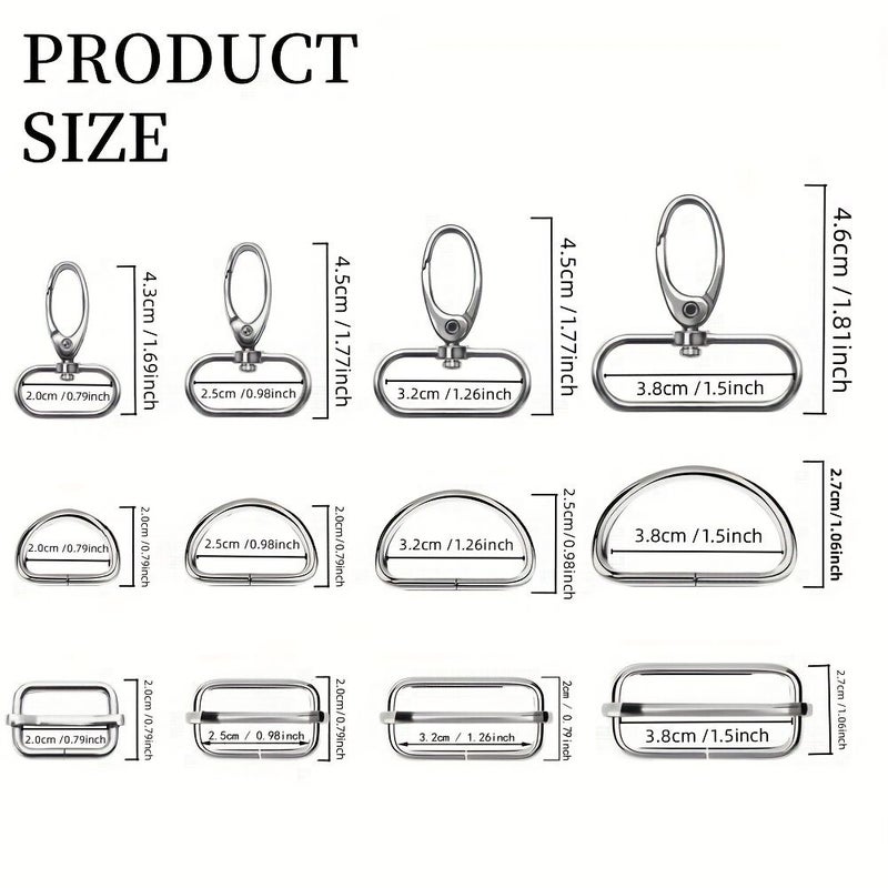 Optimized English Product Title: "24pcs Multi-Functional Hardware Set for Wallets, Handbags, and Luggage - Light Golden, 2.0cm/0.79inch, Metal Material" - Image 4