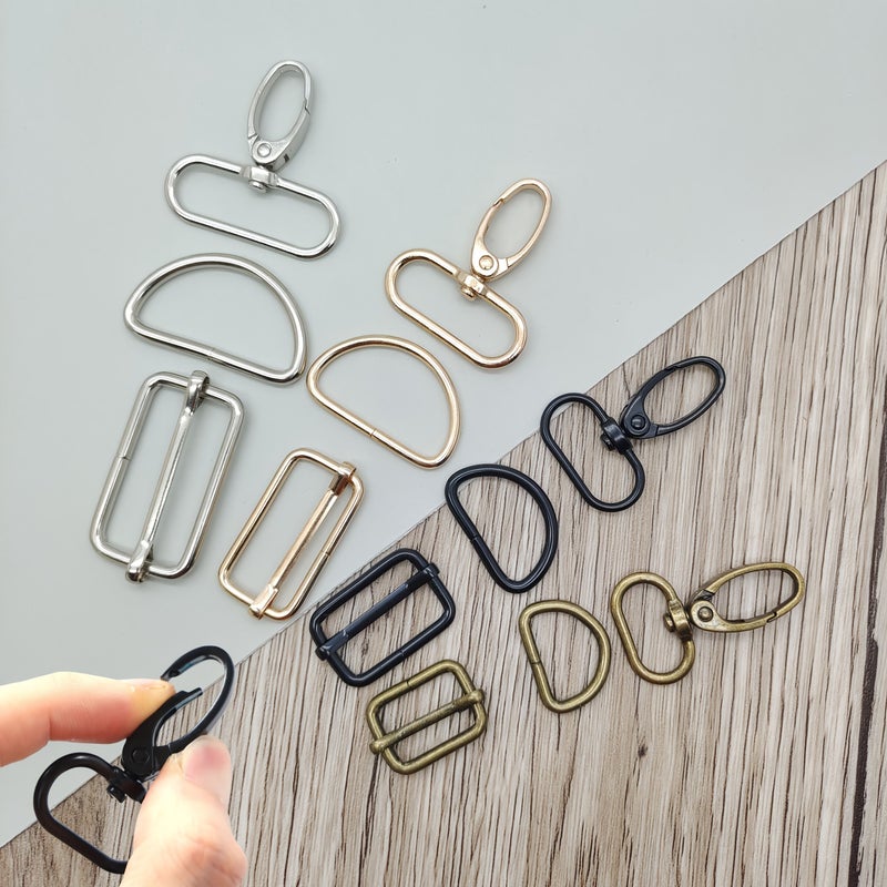 Optimized English Product Title: "24pcs Multi-Functional Hardware Set for Wallets, Handbags, and Luggage - Light Golden, 2.0cm/0.79inch, Metal Material" - Image 1