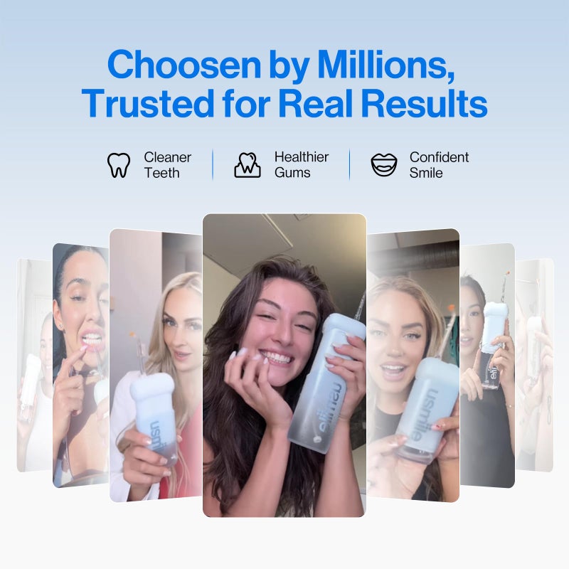 usmile C10 Portable Water Flosser â€“ Travel-Friendly, 95-Day Battery, 4 Modes, 360Â° Nozzle, 180ml Tank, IPX7 Waterproof, Dentist-Recommended for Braces, Implants & Sensitive Gums (White) - Image 5