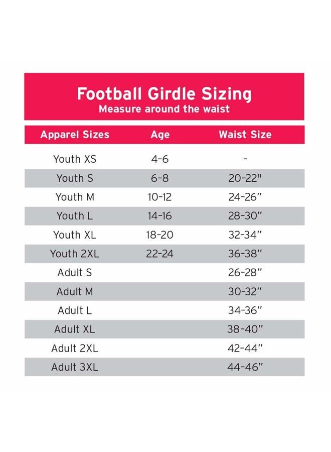 Cramer Classic 5-Pad Football Girdle With Hip, Tailbone and Thigh Pads, Integrated Girdle, Compression Football Gear, Football Equipment, Football Pads, Protective Gear for Football Medium - Image 3