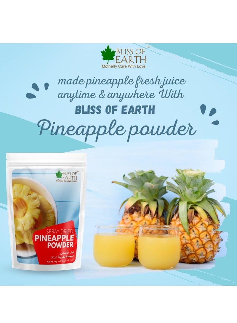 BLISS OF EARTH Pineapple Powder Organic No Added Flavor & Sugar Great for Making Juices, Mocktails, Jams, Cake, Ice Cream, Smoothies 100gm - Image 3