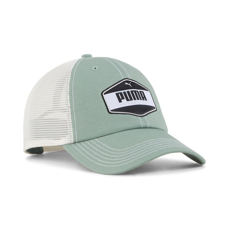 PUMA RACING CLASSICS Mens Green Trucker Cap - Image 1