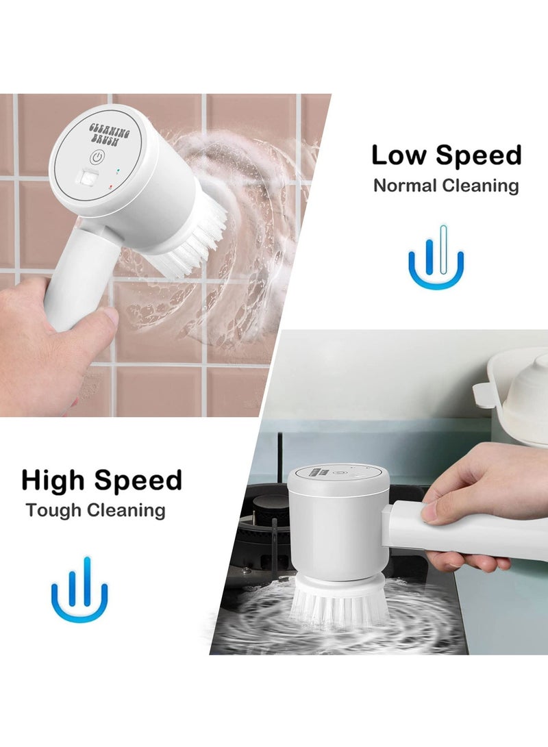SYOSI Electric Spin Scrubber, Electric Cleaning Brush for Bathroom Rechargeable Scrubber with 3 Replaceable Cleaning Brush Heads for Tub Floor Tile Window Kitchen - Image 4