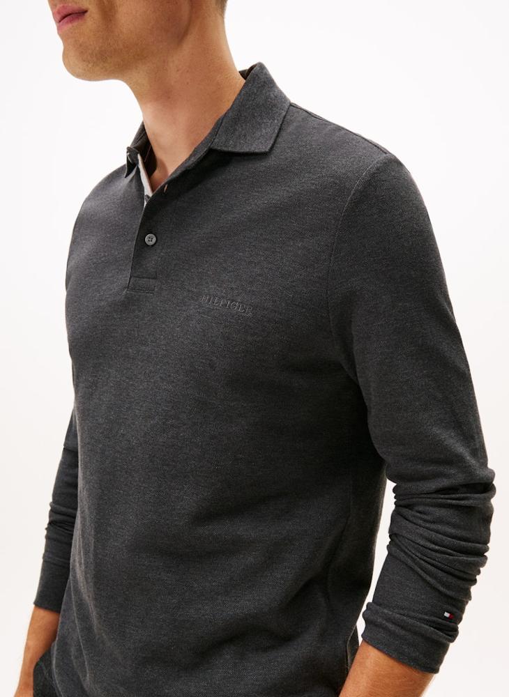 تومي هيلفيغر قميص بولو أساسي بأكمام طويلة - Image 3