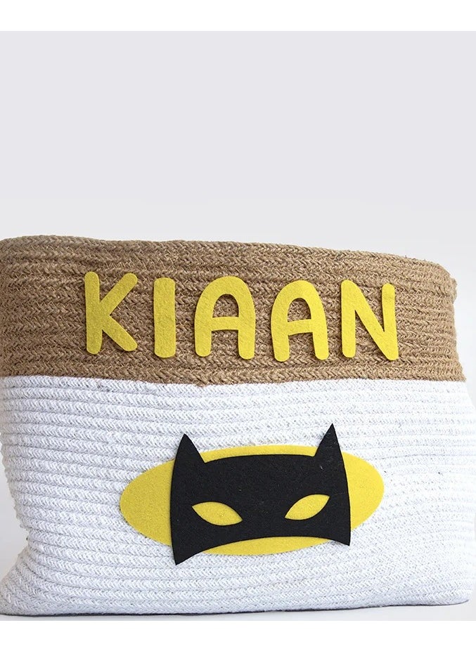 Yellow Doodle - Yellow Doodle Cotton Rope Basket - Superbaby (Large) - Image 1