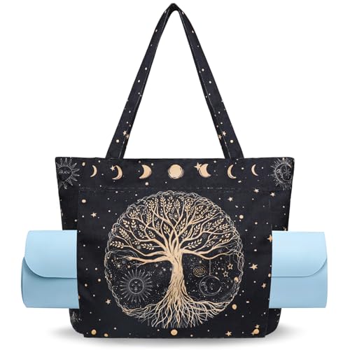 BagYG Yoga Mat Bag Yoga Bags and Carriers Fits All Your Stuff Yoga Tote Bag with Zipper Pocket Yoga Mat Carrier Take in Out Mat Easily for Pilates Travel Workout Office Beach and Gym - Image 1