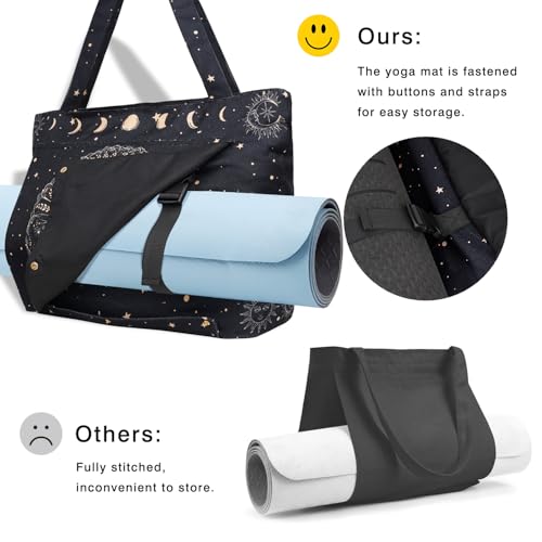 BagYG Yoga Mat Bag Yoga Bags and Carriers Fits All Your Stuff Yoga Tote Bag with Zipper Pocket Yoga Mat Carrier Take in Out Mat Easily for Pilates Travel Workout Office Beach and Gym - Image 3
