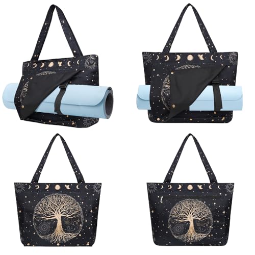BagYG Yoga Mat Bag Yoga Bags and Carriers Fits All Your Stuff Yoga Tote Bag with Zipper Pocket Yoga Mat Carrier Take in Out Mat Easily for Pilates Travel Workout Office Beach and Gym - Image 5