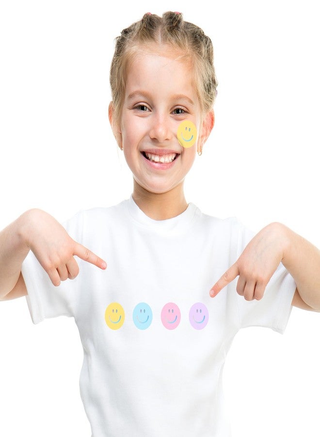 Whaline 1000Pcs Preppy Stickers Sliver Foil Pastel Smile Face Decals Back to School Round Funny Face Label Stickers Reward Adhesive Sticker for Classroom School Teachers Preppy Party Favor Supplies - Image 4