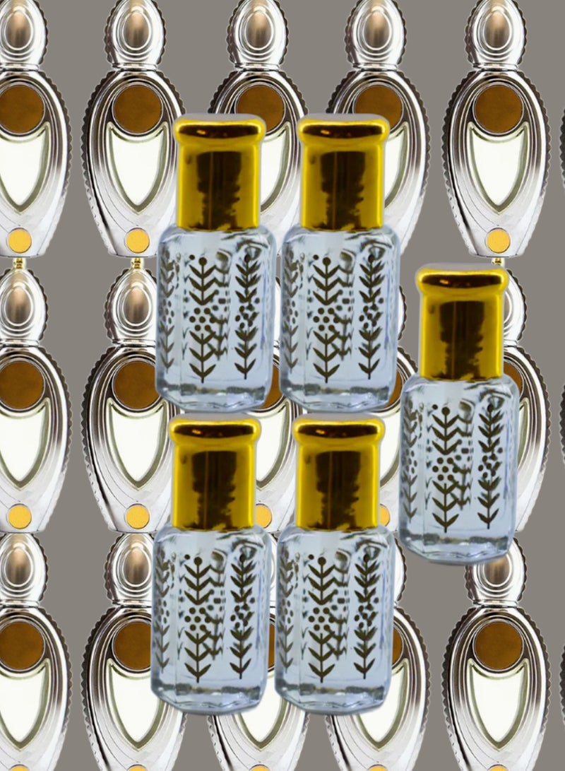 5 قطع زيت عطري وصال نسائي الشفاف الأصلي 6مل