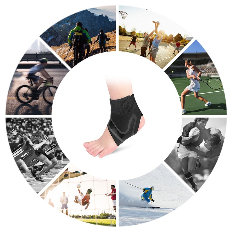 1pc Ankle Support Lightweight Breathable Adjustable Ankle Brace Ankle Sleeve for Men and Women - Image 5
