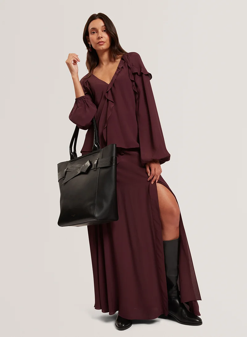 تيد بيكر Jjoslyn Croc Effect Knot Bow Tote