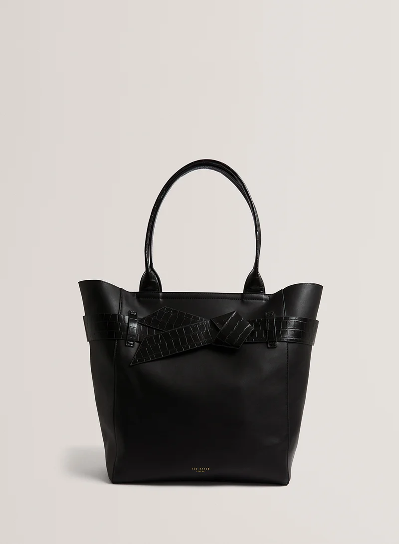 Ted Baker Jjoslyn Croc Effect Knot Bow Tote