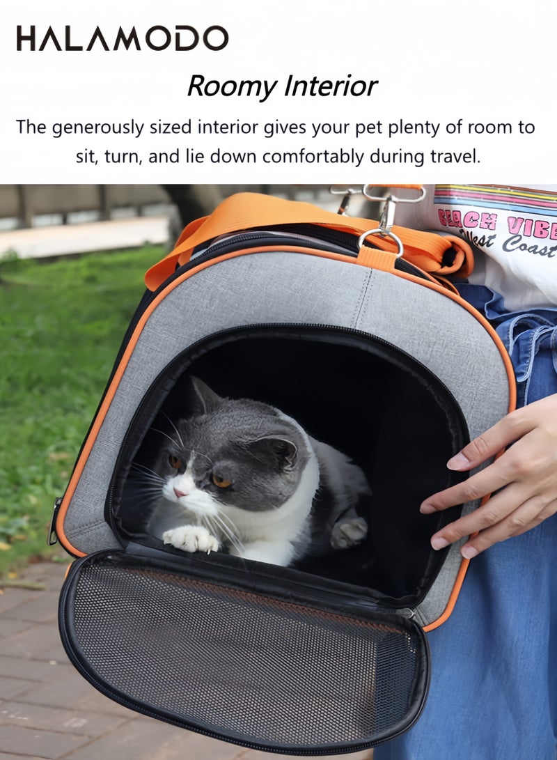Halamodo Cat Carriers Dog Carrier Pet Carrier for Small Medium Cats Dogs Puppies, TSA Airline Approved Small Dog Carrier Soft Sided, Collapsible Travel Puppy Carrier - Image 2